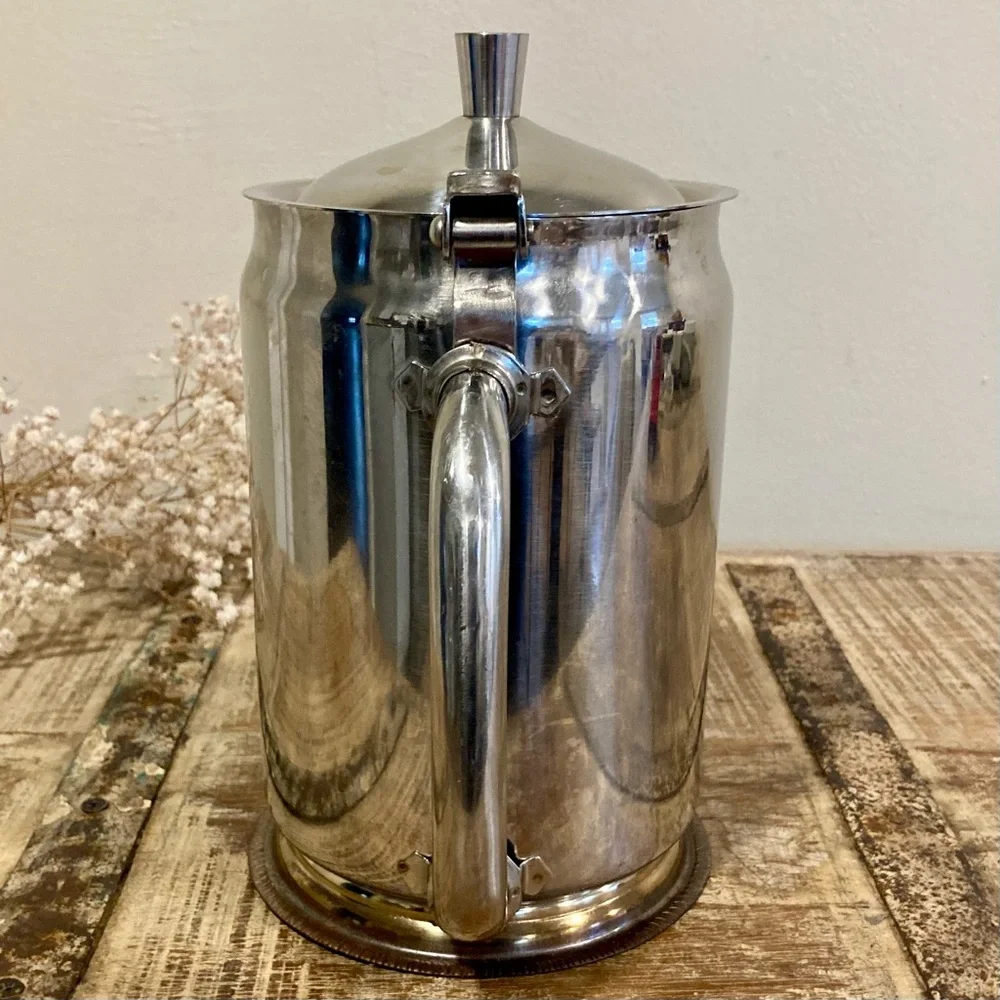 Vintage Delco Stainless Steel Coffee & Tea Pot or Pitcher Made in Japan MCM
